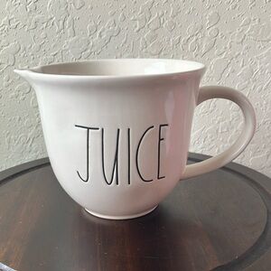 Rae Dunn: Ivory “Juice” Small Pitcher/Container